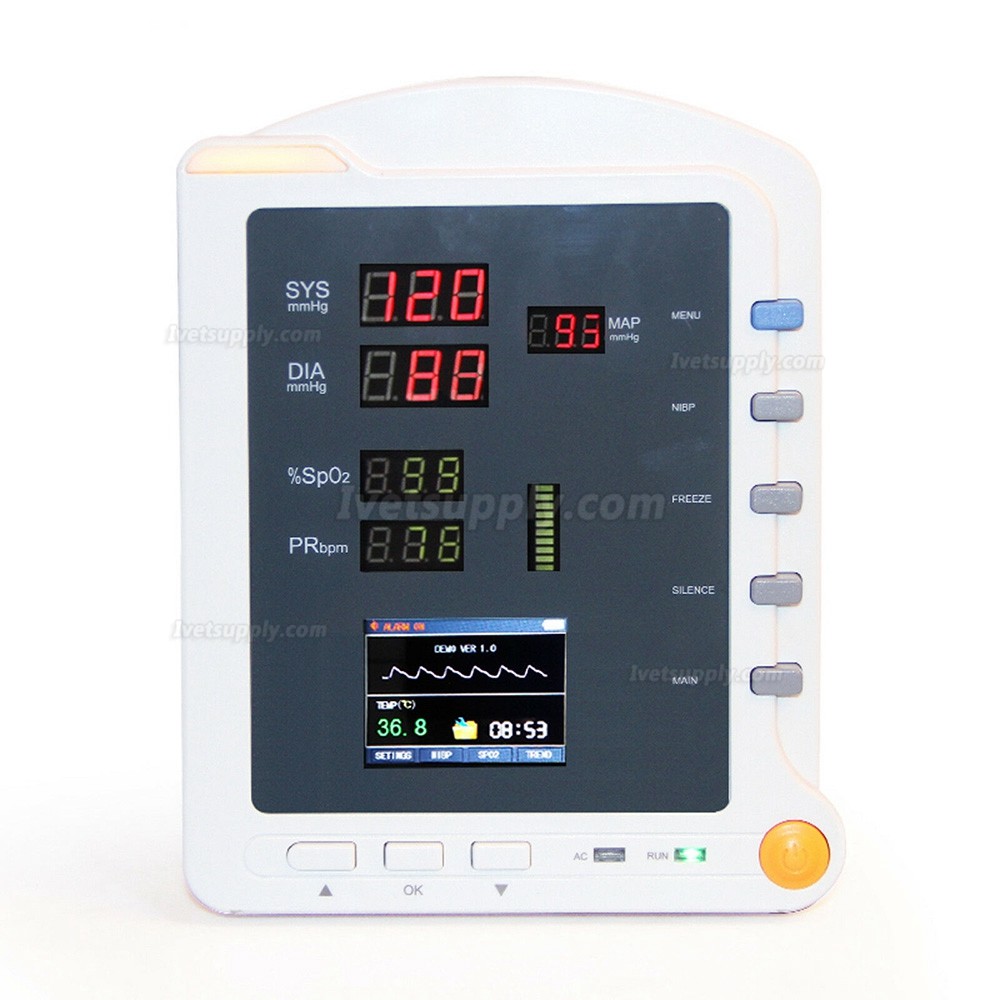 CONTEC CMS5100 Veterinary Patient Monitor Vital Signs Portable machine NIBP SPO2 Pulse Rate LCD